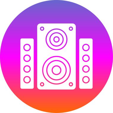 Müzik hoparlör satırı simgesi 