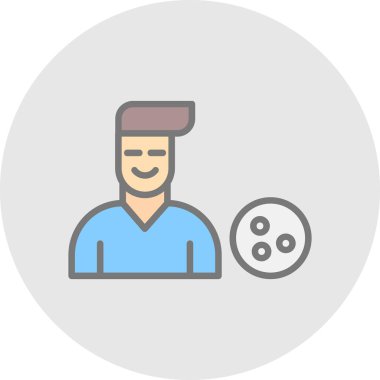 Golf player simgesi. vektör çizim