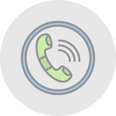 telefon ahizesi simgesi, vektör çizimi basit tasarım