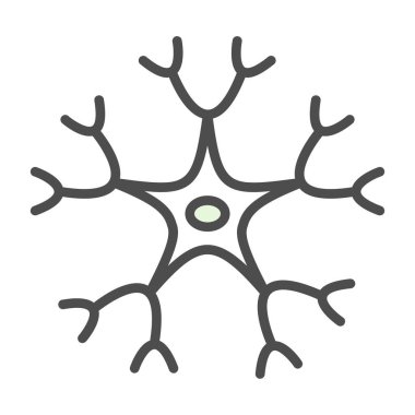 İzole edilmiş tek bir kar tanesi simgesinin vektör çizimi