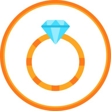 Taslak biçiminde elmas yüzük simgesi 