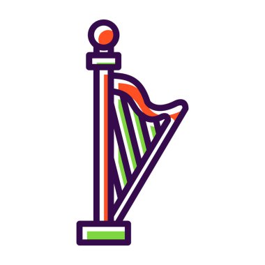 Flag İrlanda simgesi vektör illüstrasyonu