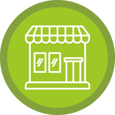 Market simgesinin vektör illüstrasyonu