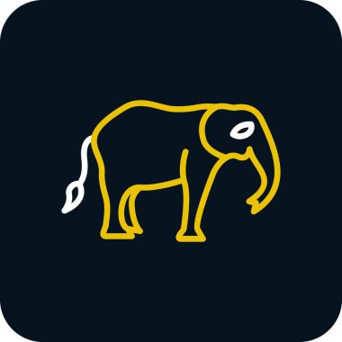 Fil simgesi, vektör illüstrasyonu basit tasarım