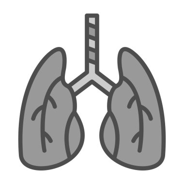 akciğerler web simgesi basit illüstrasyon 