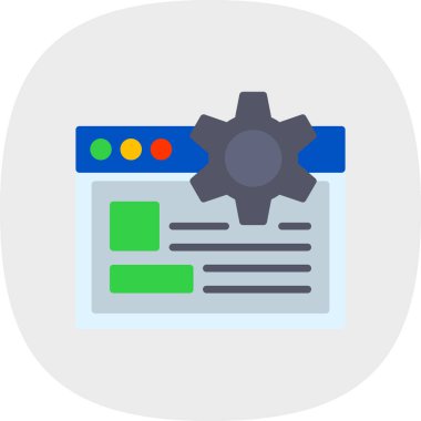 Web ayarı renk vektörü simgesi