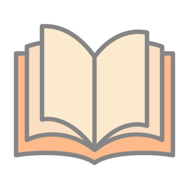 kitap simgesi, vektör illüstrasyonu basit tasarım