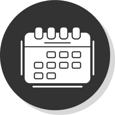 Takvim simgesi, vektör illüstrasyonu basit tasarım