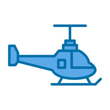 Helikopter. Web simgesi basit illüstrasyon