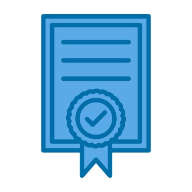 Sertifika simgesi, eğitim konsepti, vektör illüstrasyonu
