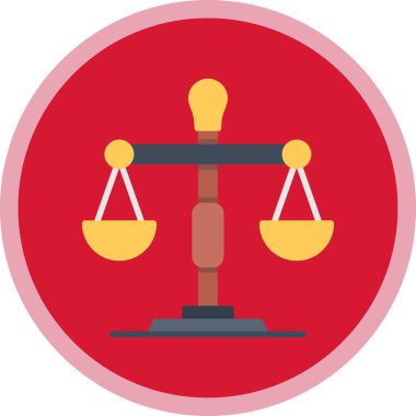 Adalet simgesi, vektör illüstrasyonu