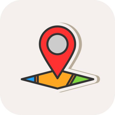 konum pin konum simgesi, vektör arkaplan 