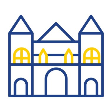 Bina. Web simgesi basit illüstrasyon