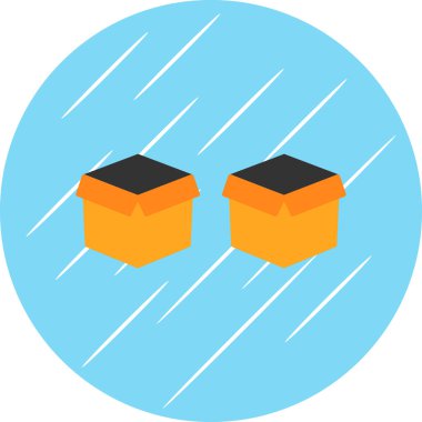 Siyah şemsiyeli mavi ve turuncu şemsiyelerin vektör çizimi