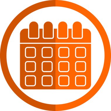 Takvim simgesi, vektör illüstrasyonu basit tasarım