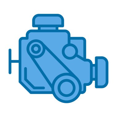 araba motoru simgesi, vektör illüstrasyonu basit tasarım