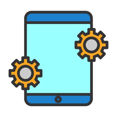 mobil uygulama simgesi, vektör illüstrasyonu basit tasarım