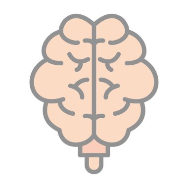 Beyin simgesi, vektör illüstrasyonu 