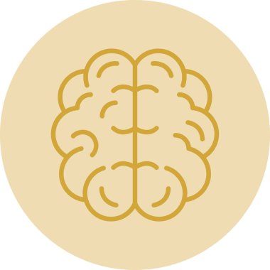 Beyin simgesi, vektör illüstrasyonu 