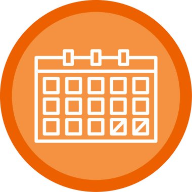 Takvim simgesi, vektör illüstrasyonu basit tasarım