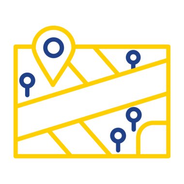 harita pin konumu simgesi düz biçimli