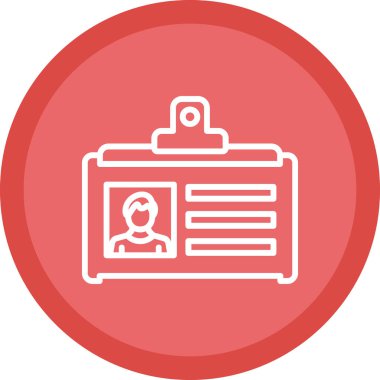 Kimlik kartı web simgesi, vektör illüstrasyonu 