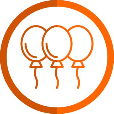 Balon simgesinin vektör illüstrasyonu 
