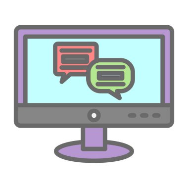 Sohbet simgesi, vektör çizimi