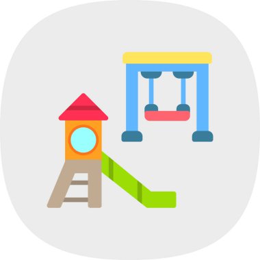 Bahçesi düz simgesi, vektör çizim