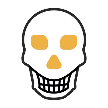 kafatası simgesi. düz biçim tasarımı