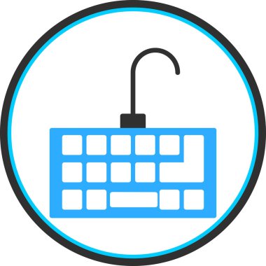 bilgisayar klavyesi simgesi, vektör illüstrasyonu basit tasarım