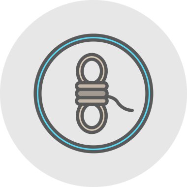 İp düz simgesinin vektör illüstrasyonu