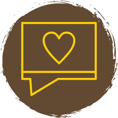 vektör illüstrasyonunda baloncuk sohbeti kalp simgesi