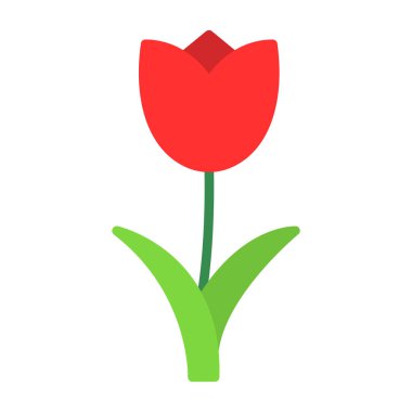 Lale çiçek simgesinin vektör illüstrasyonu