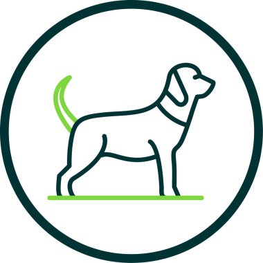 köpek simgesi, vektör illüstrasyonu basit tasarım