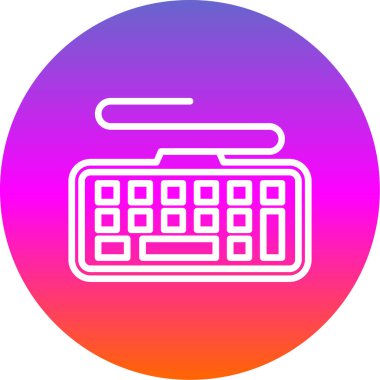 bilgisayar klavyesi simgesi, vektör illüstrasyonu basit tasarım