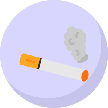 Basit sigara içen vektör simgesi tasarımı