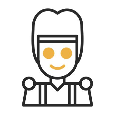 İnsan kafası simgesinin vektör illüstrasyonu