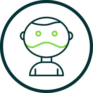 robot. Web simgesi basit illüstrasyon