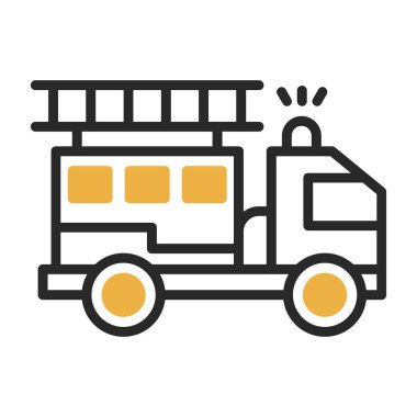 İtfaiye aracı web vektör simgesi 