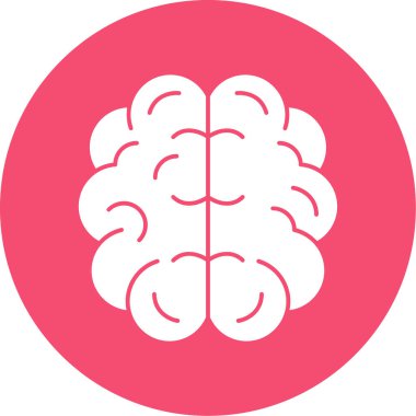 Beyin simgesi, vektör illüstrasyonu 