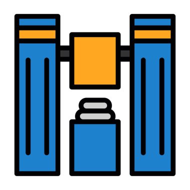 Giysi dizini web simgesi, vektör illüstrasyonu 