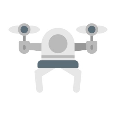 Drone simgesi, vektör illüstrasyonu basit tasarım
