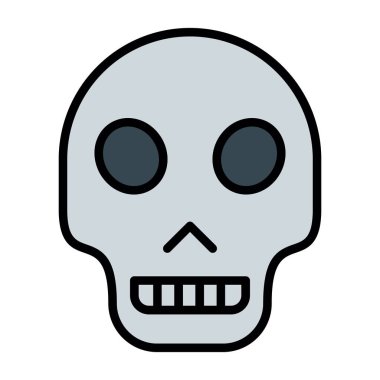 kafatası simgesi, vektör illüstrasyonu