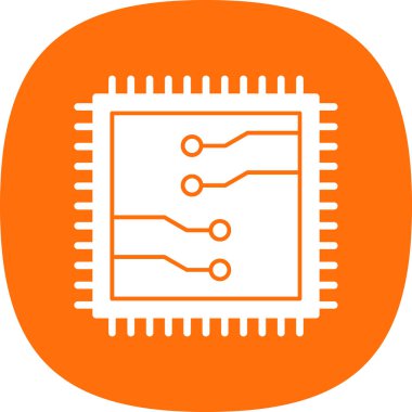 çip simgesi, vektör illüstrasyonu basit tasarım