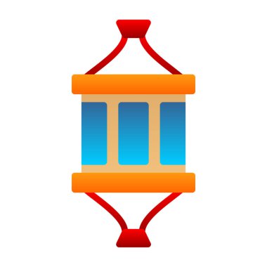 Beyaz zemin üzerinde mavi bir fenerin vektör çizimi