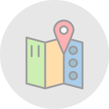 harita pin konumu simgesi düz biçimli