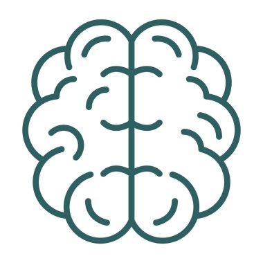 Beyin simgesi, vektör illüstrasyonu 