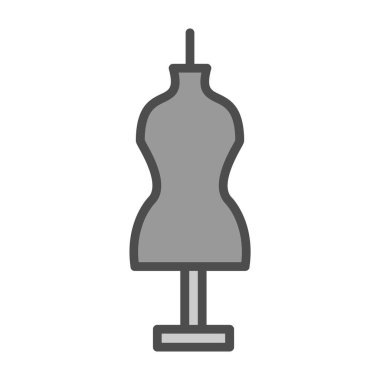 Manken düz vektör simgesi