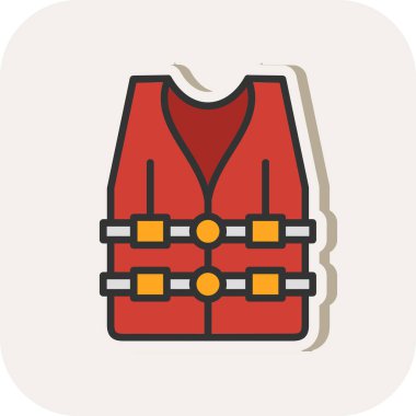 Can yeleği simgesi, vektör illüstrasyonu basit tasarım